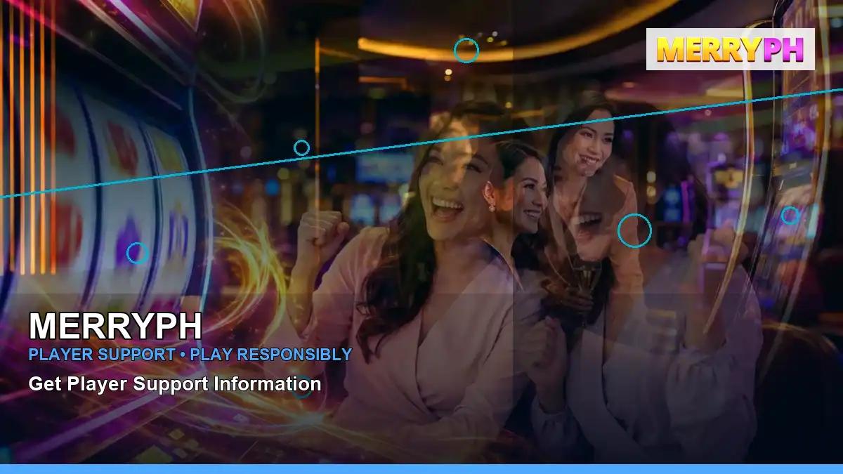 MERRYPH mobile casino first deposit rewards featuring an adult Filipina casino host with a right-diagonal composition